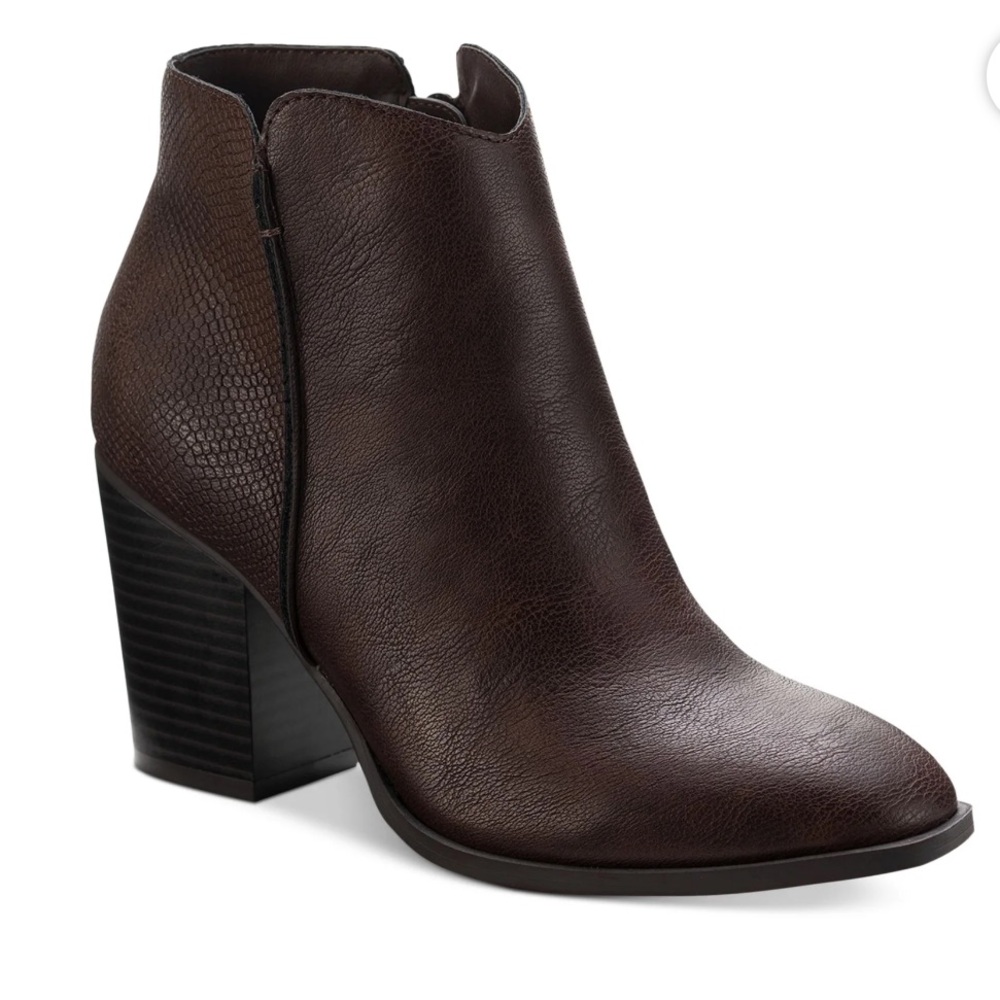 New in box Sun + Stone Graceyy ankle booties brown size 8.5